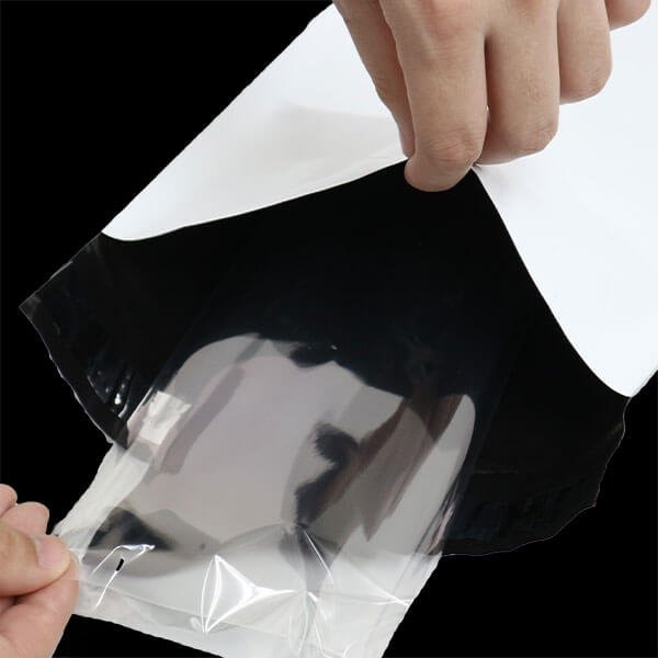 画像4: 宅配ビニール袋 ネコポスサイズ 白(ホワイト) 220ｘ310+50mm #60 (4)