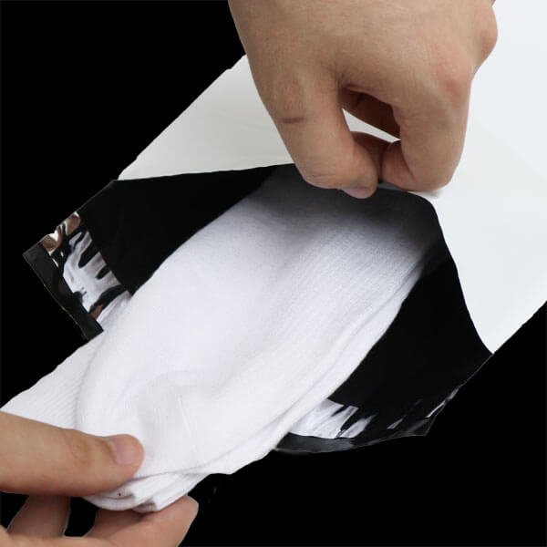 画像4: 宅配ビニール袋 B5サイズ 白(ホワイト) 190x260+50mm #60 (4)