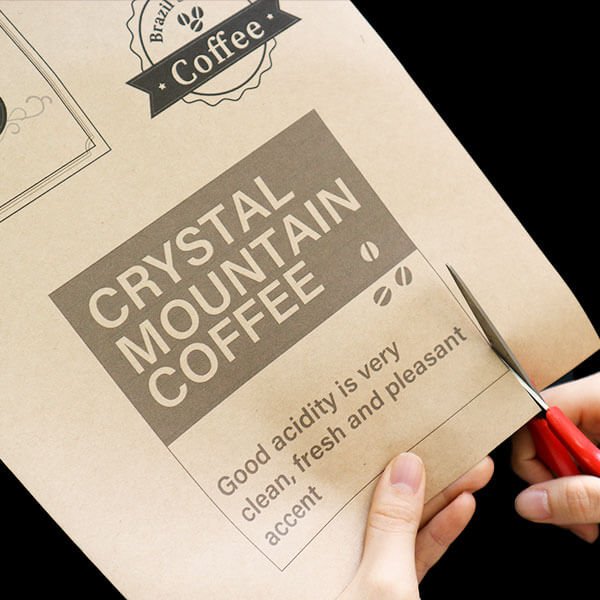 画像4: インクジェット対応ラベルシール クラフト(未晒し) A4判(210x297mm) フリーカット (4)