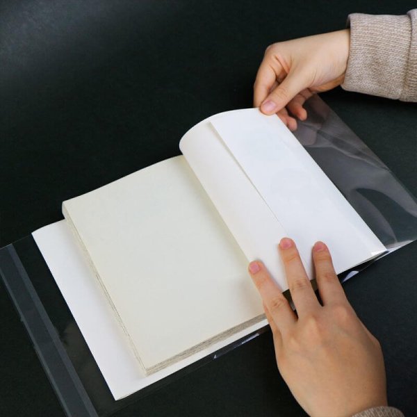 画像4: 透明ブックカバー A4用 W530xH300 厚口#40 【100枚】 (4)