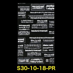 OPP袋 柄入り(英字新聞) テープなし 100x180 標準#30