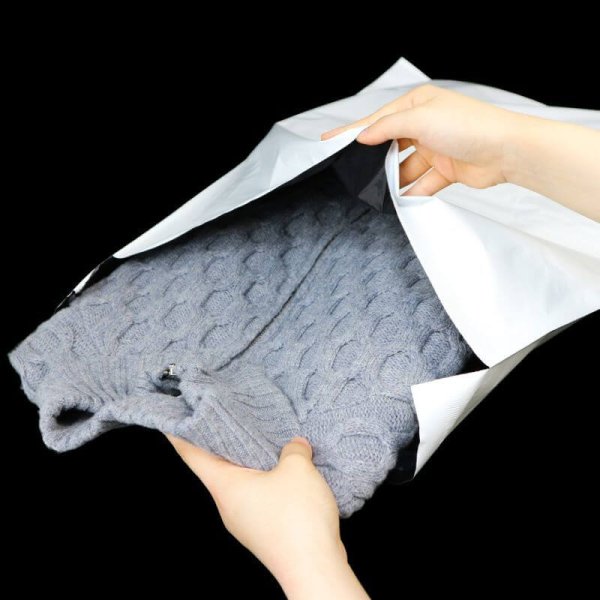 画像4: 宅配ビニール袋 A2サイズ 白(ホワイト) 450x600+50mm #60 (4)