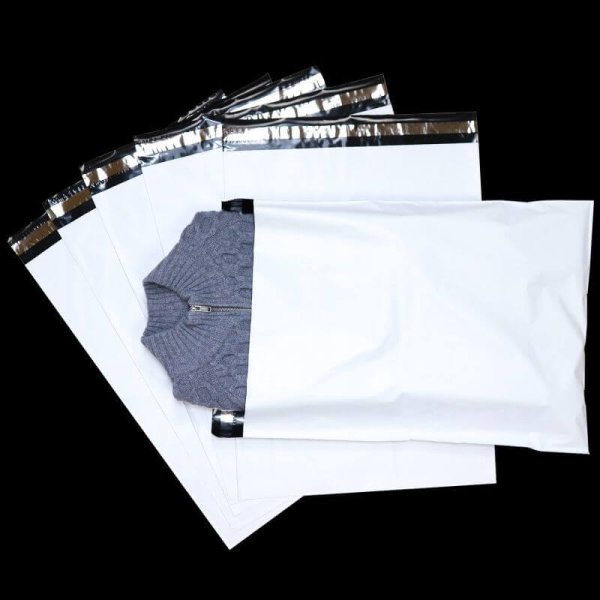 画像3: 宅配ビニール袋 A2サイズ 白(ホワイト) 450x600+50mm #60 (3)