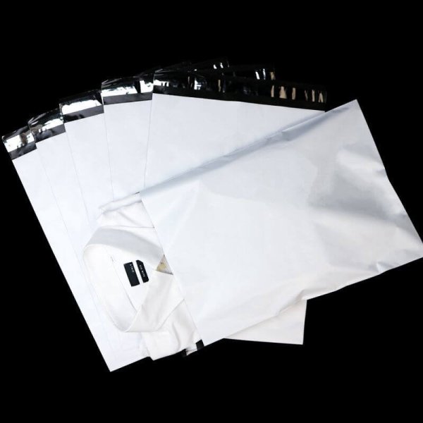 画像3: 宅配ビニール袋 B4サイズ 白(ホワイト) 300ｘ400+50mm #60 (3)