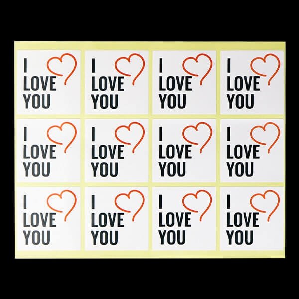 画像5: ギフトシール「I LOVE YOU」 44x44mm (5)