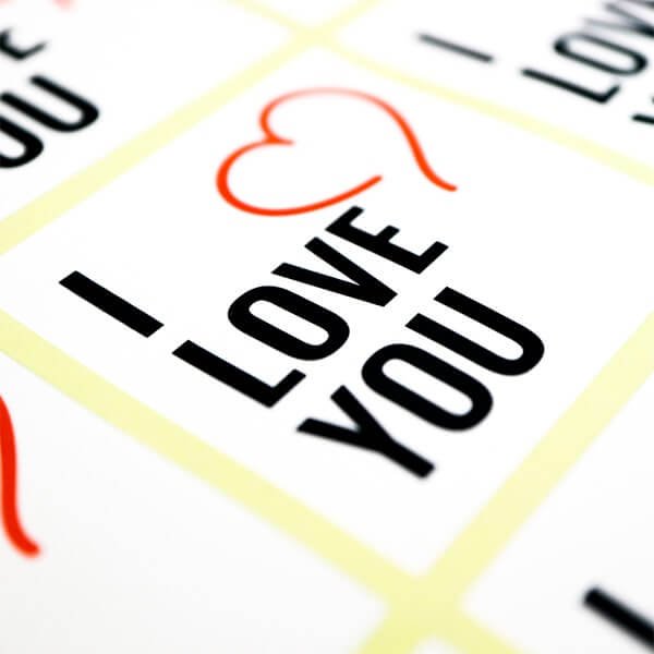 画像3: ギフトシール「I LOVE YOU」 44x44mm (3)