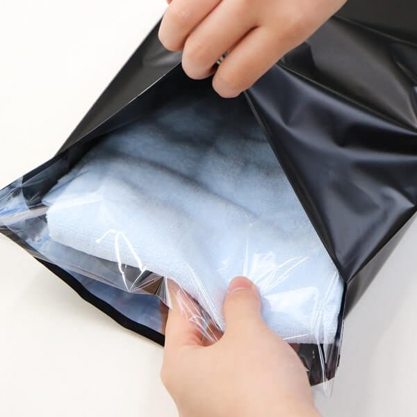 画像4: 宅配ビニール袋 A4サイズ 黒(ブラック) 250ｘ330+50mm #60 (4)