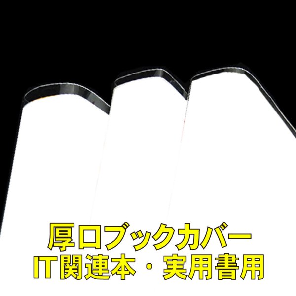 画像1: 透明ブックカバー IT関連本＆実用書用 厚口#40 (1)