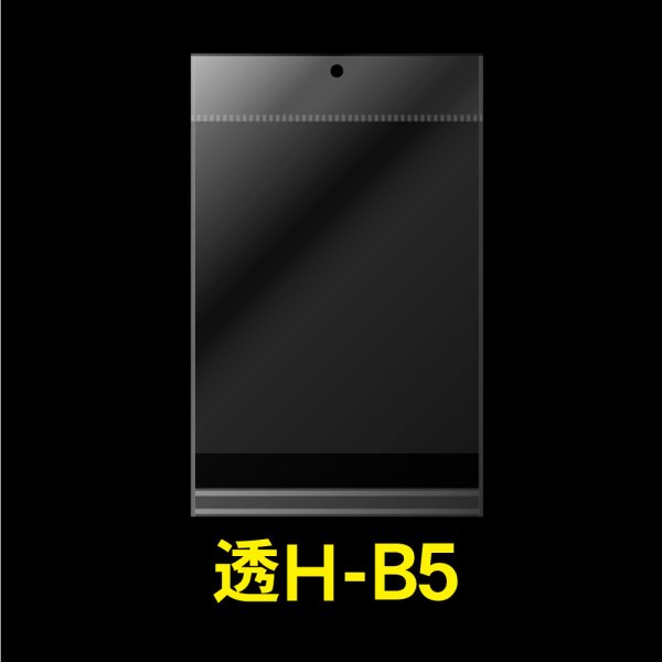 画像1: 透明ヘッダー付OPP袋 B5用 標準#30 (1)