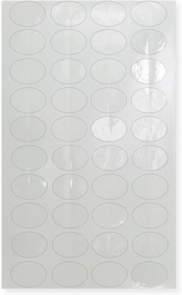 画像2: 透明封印シール 楕円 23x16mm (2)