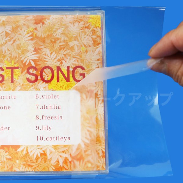 画像3: OPP袋テープ付 CD/DVD2枚組用(ヨコ入れ) 本体側密着テープ 厚口#40 (3)