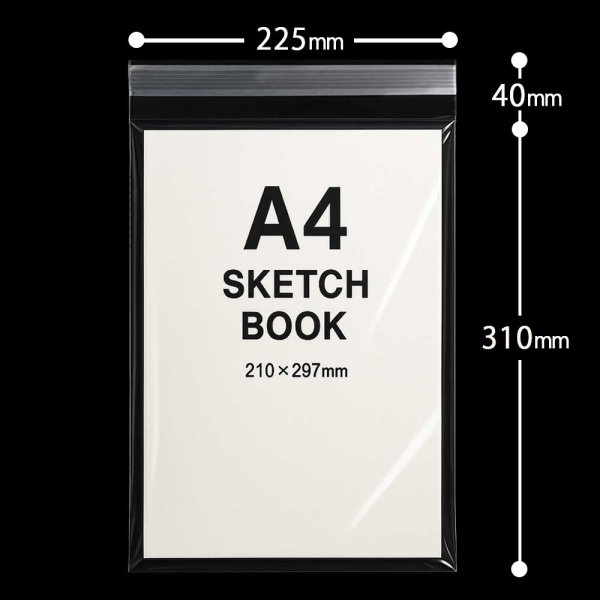 画像2: LLDPE袋テープ付 A4用 標準#30〔1,000枚〕 (2)