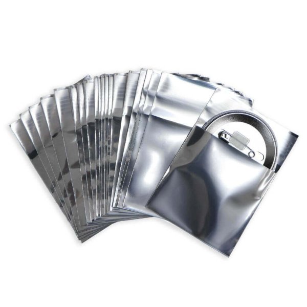 画像4: アルミ蒸着袋 テープ付 65x65+30mm シルバー (4)