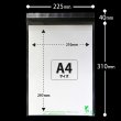 画像2: バイオマスマーク入り OPP袋 テープ付 A4用 標準#30 (2)