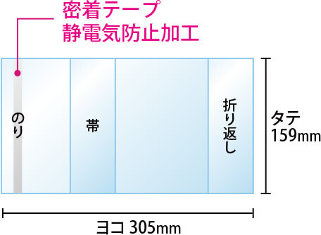 厚さ18〜42mmまでのハヤカワ文庫トール用寸法図