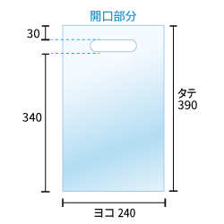 透明手提げ袋のサイズ