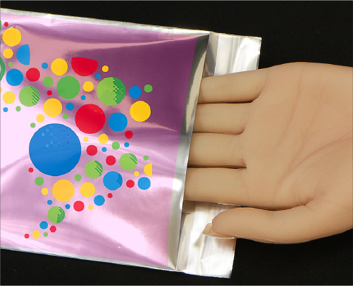 アルミ蒸着袋透け感イメージ