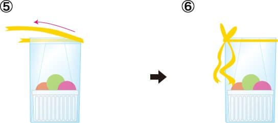 ココットの包み方の手順5~6