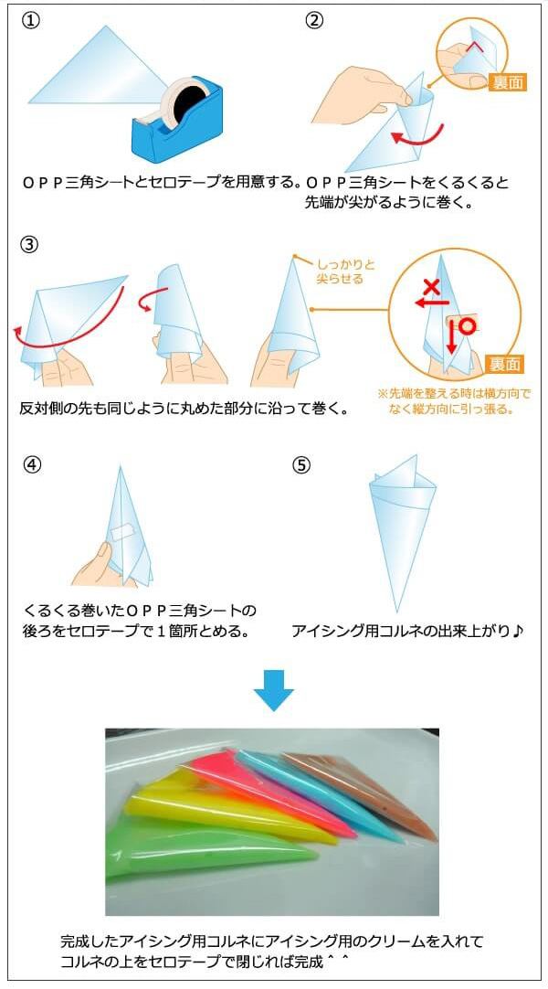 アイシング用コルネの作り方