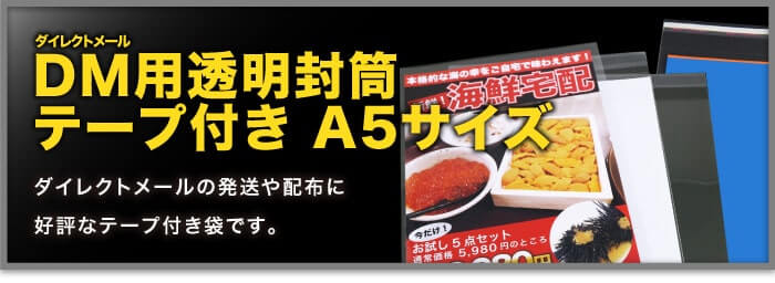 DM用透明封筒テープ付き A5サイズ