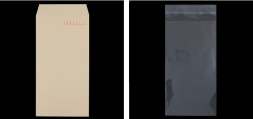 紙封筒とOPP袋の比較