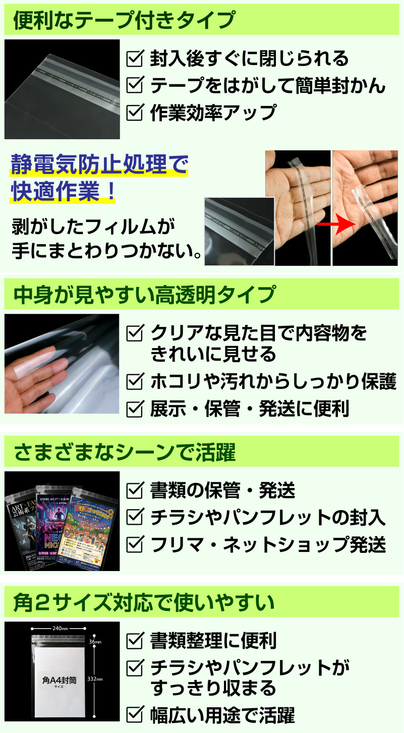 激安OPP袋の特徴画像