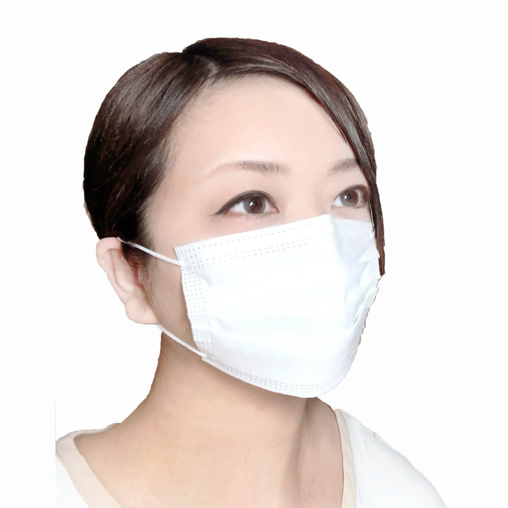 【アウトレット】3層不織布マスク 小さめマスク【個別包装】販促マスク 白〔1,000枚入〕